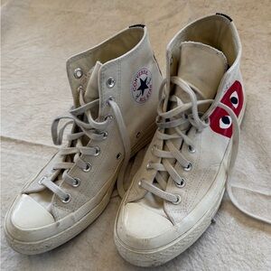 Converse x Comme Des Garçon Play High-Top Sneakers with Red Heart